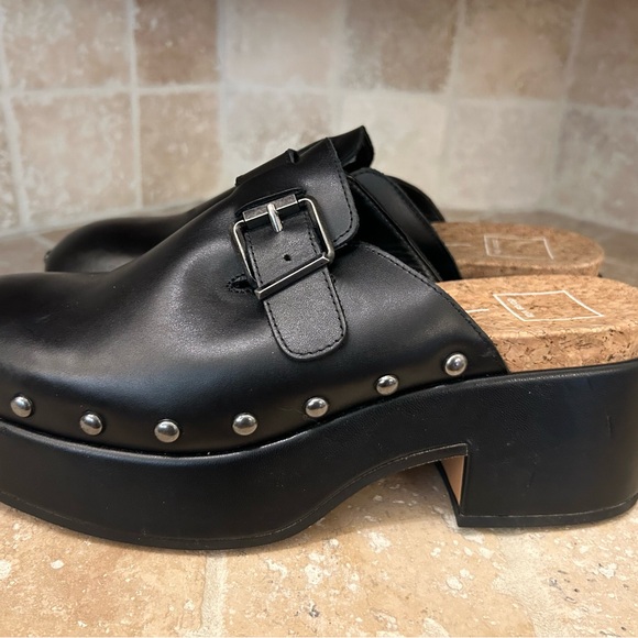 Dolce Vita Black Yevan Buckled Studded Platform Clogs - Picture 8 of 9